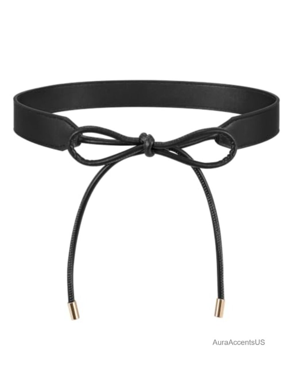 Premium Leather Tie Belt - Wrap Cinch Knotted Skinny Rope Belt for Women